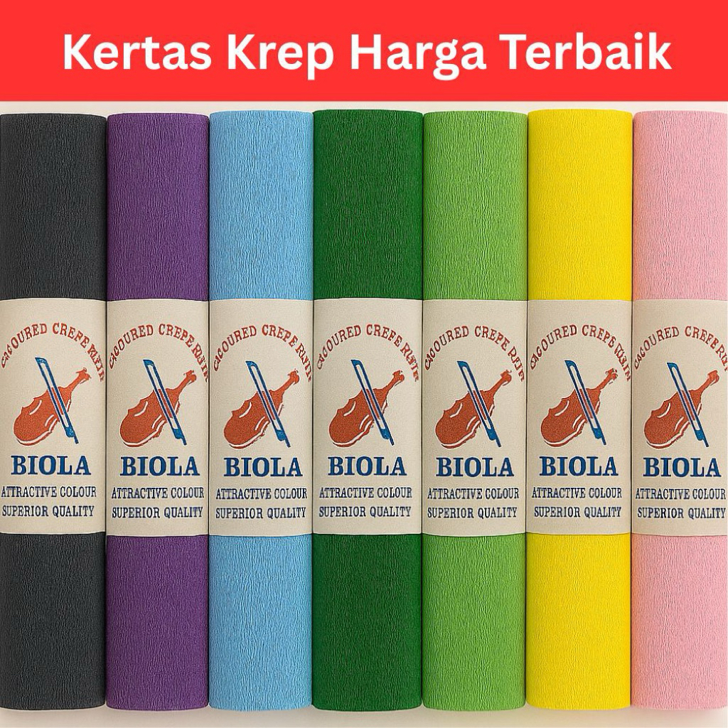 

Kertas Krep Warna Warni Biola / Kertas Krep Lembaran Dekorasi
