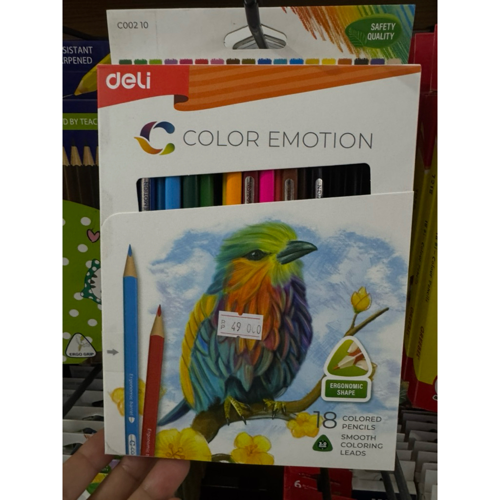 

Deli Pensil Warna Emotion 18C C002-10 Deli Pensil Warna smooth 18 warna