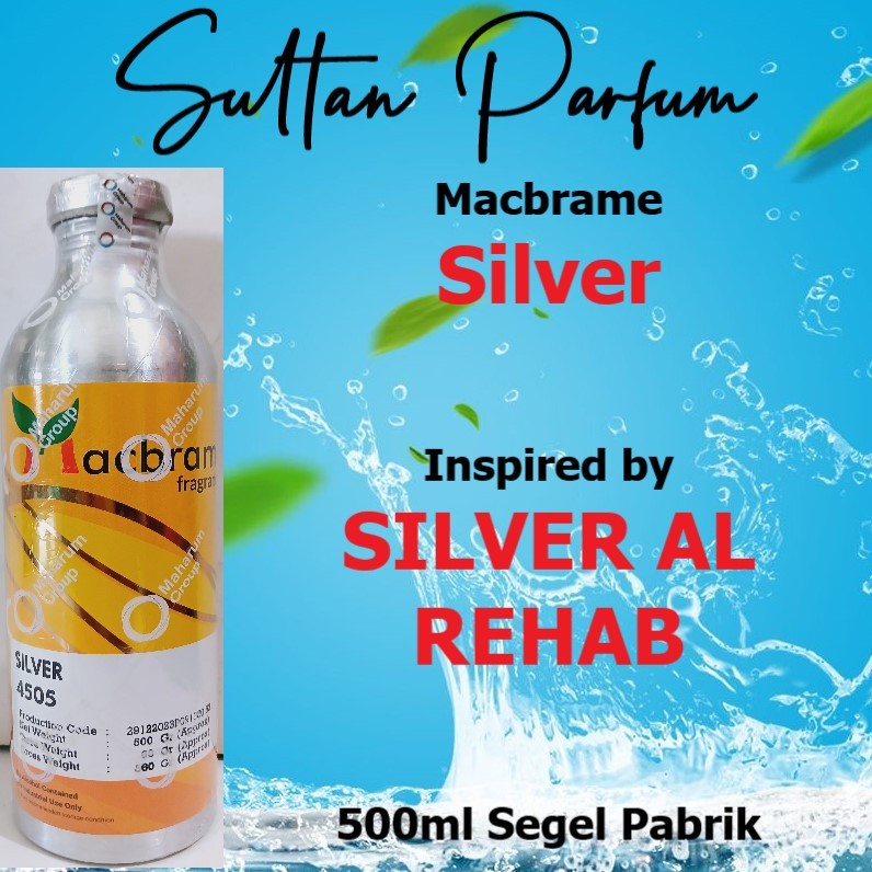 SILVER by Macbrame Bibit Parfum SILVER AL REHAB 500ml Segel Pabrik