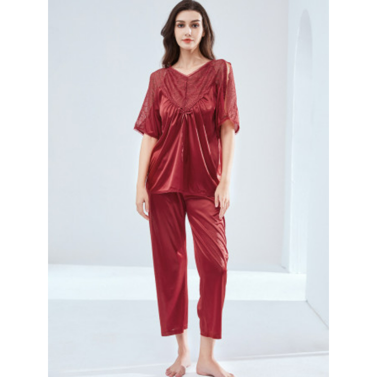 TKPD39] SETELAN SLEEPWEAR / LINGERIE SET FELANCY BAHAN SATIN SUPER HALUS DAN DINGIN SIZE M L (HARGA 