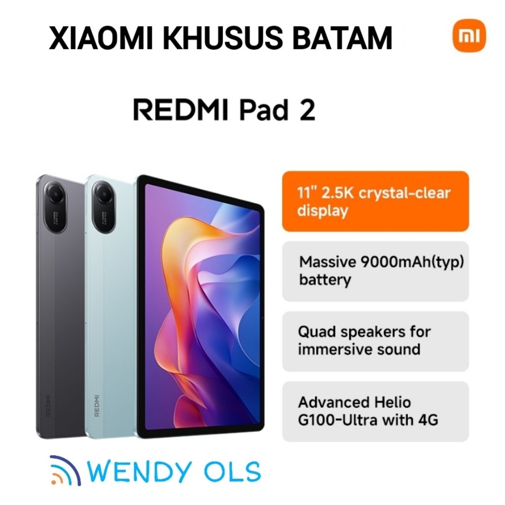 Xiaomi Redmi Pad 2 4/128GB Wifi & 6/128GB 4G Original Tablet Garansi RESMI Redmi pad2