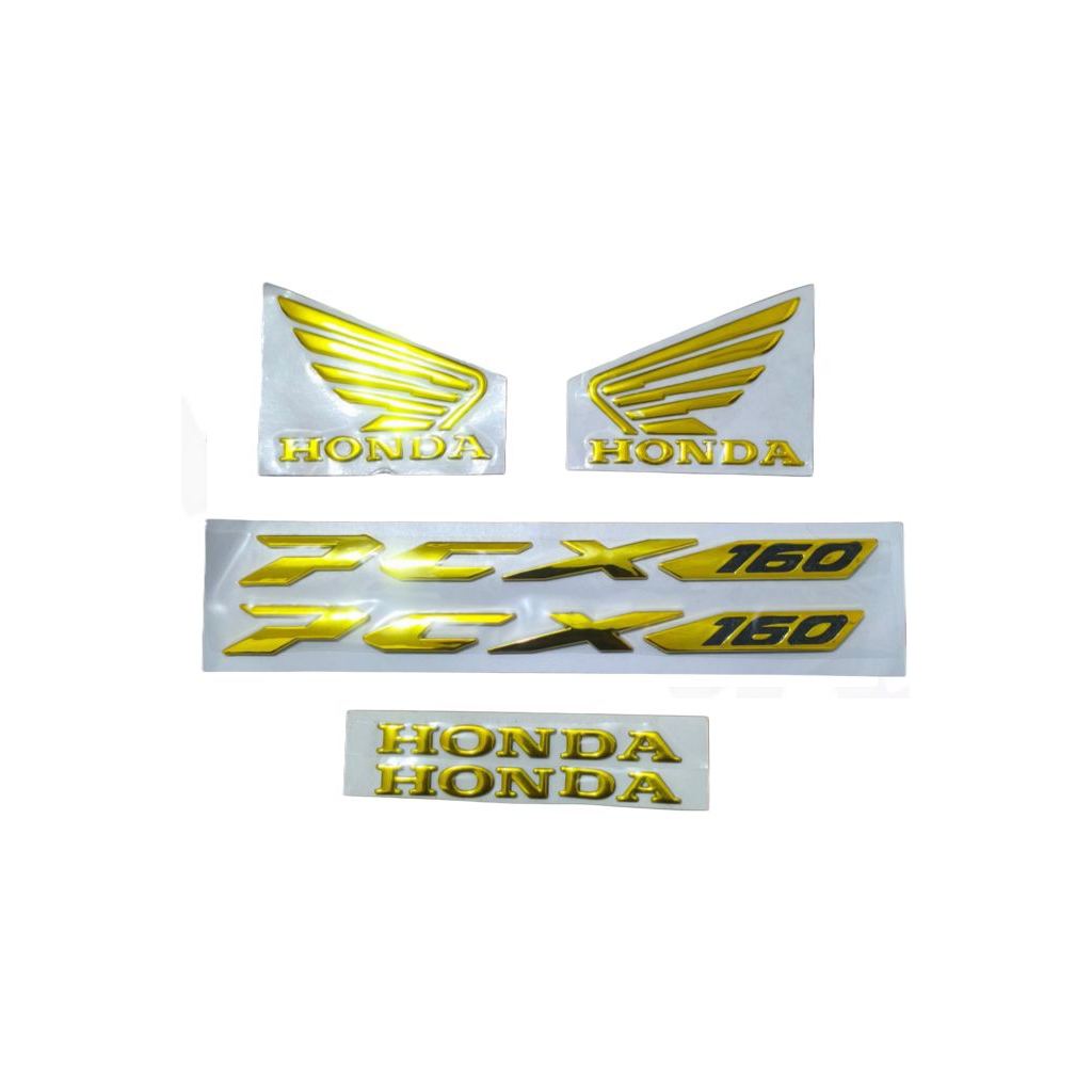Emblem Pcx 160 Logo Baru berbahan Abs Chrome/gold