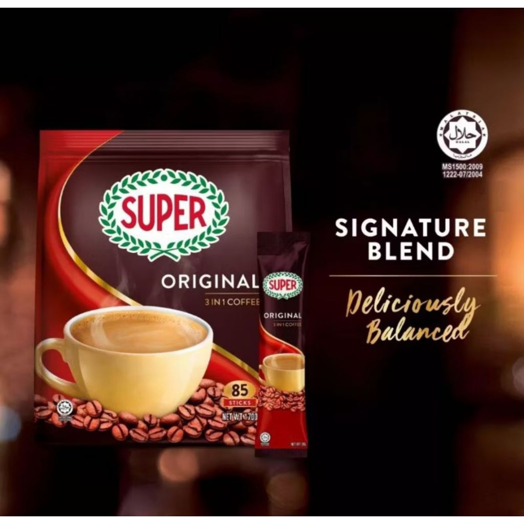 

SUPER 3IN1 INSTAN COFFEE ORIGINAL 18G