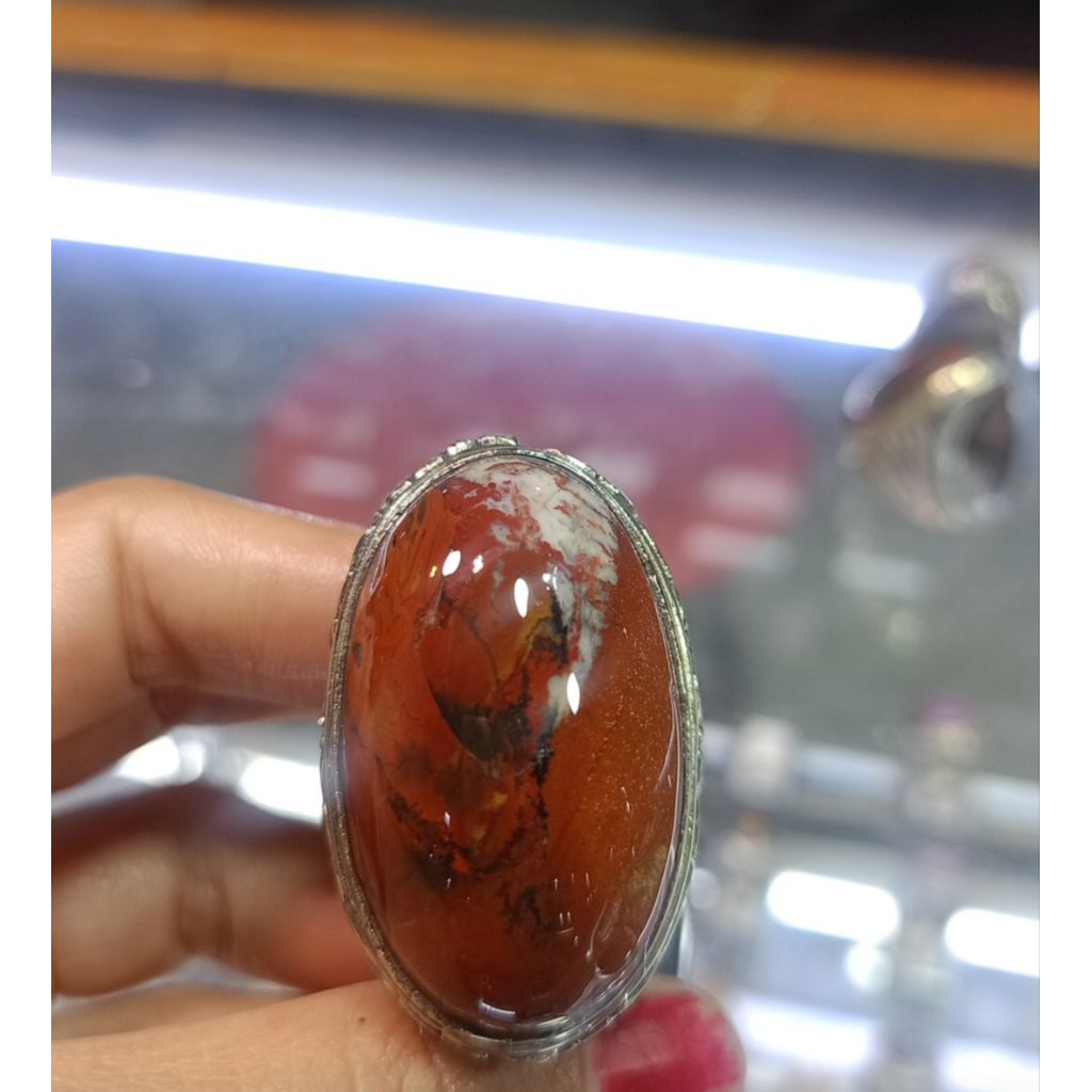 Cincin Batu Nogo suii Klawing motif/Jumbo(Natural)