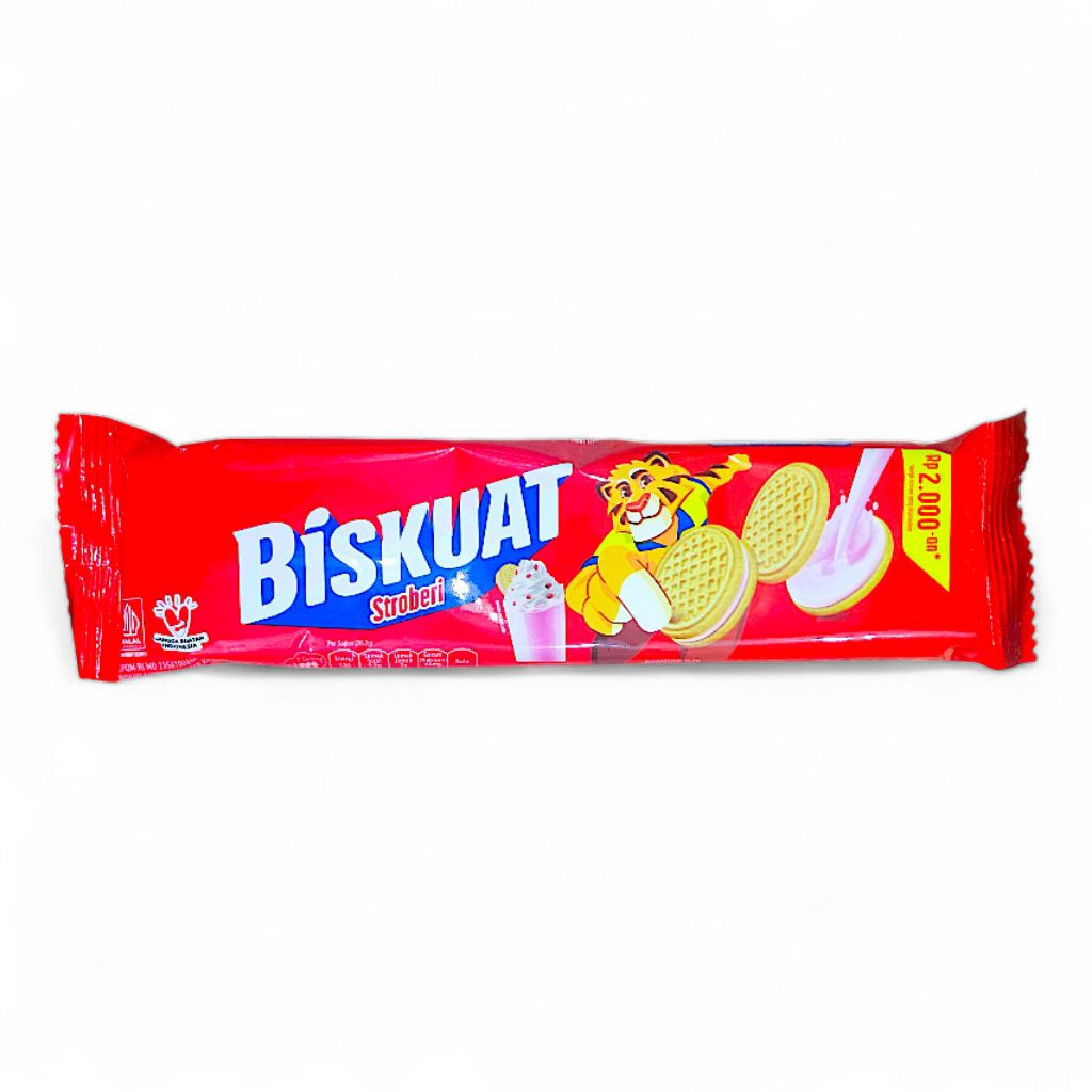 

BISKUAT Biskuit Sandwich [1 PAK = 12x35g] – Snack Anak Isi Krim Strawberry Creamy & Vanilla Camilan Anak Enak Murah Sehat Bikin Semangat - Beli Banyak = Makin Murah!!!