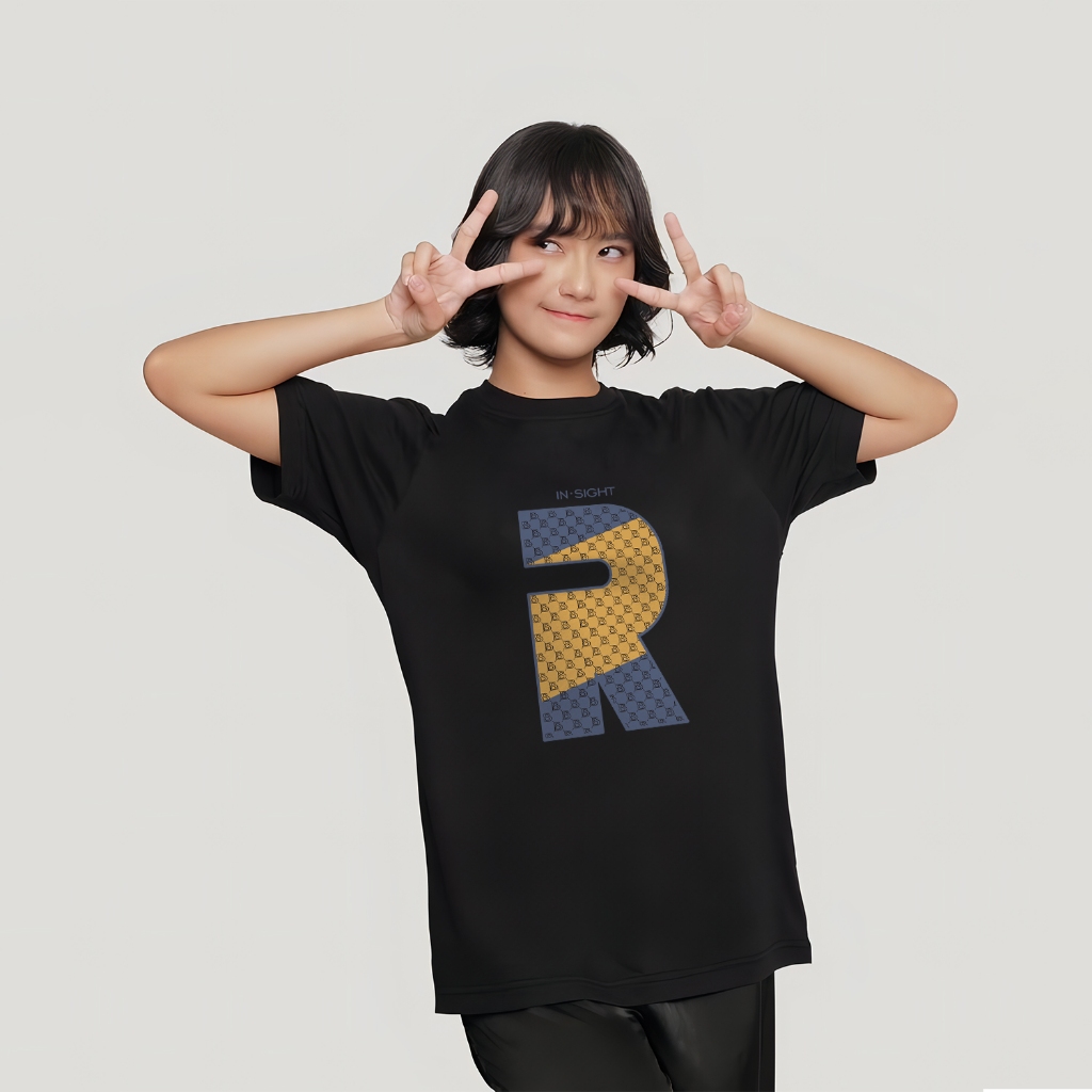 BISALO  Baju Pria Wanita Huruf INISIAL H sampai N Motif " INSIGHT " Digital Printing Kaos Distro Kat