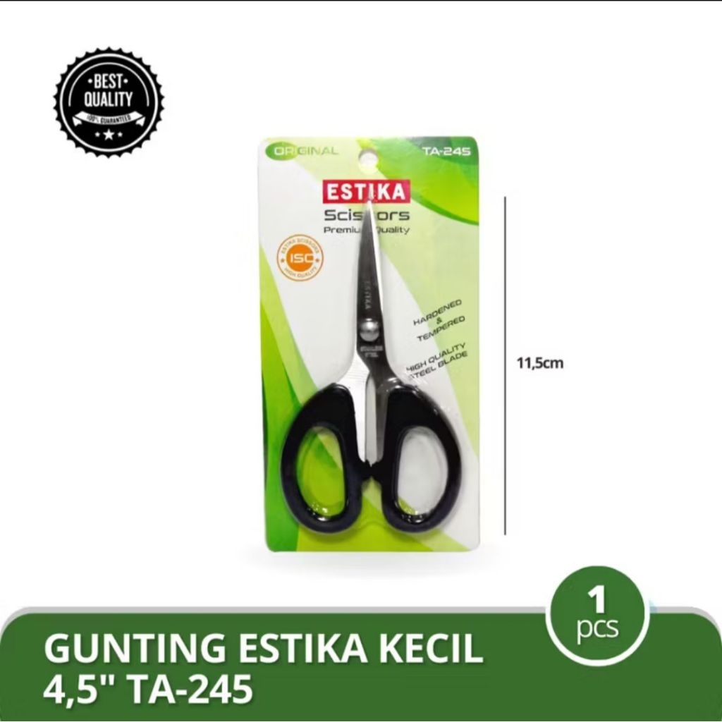

(ECER) Gunting Stainless Tajam Estika / Gunting Kecil Sedang Besar