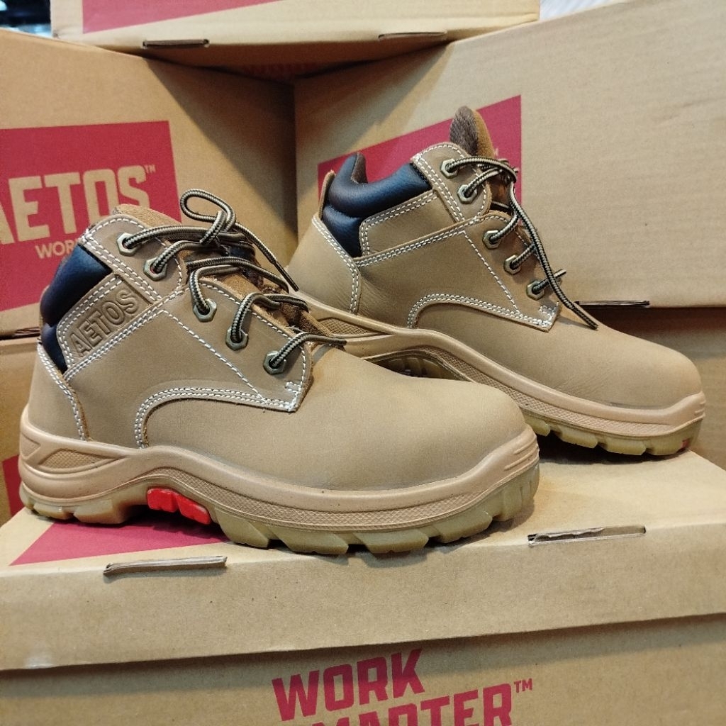 Sepatu safety aetos Mercury 813011 wheat/cream original 100%