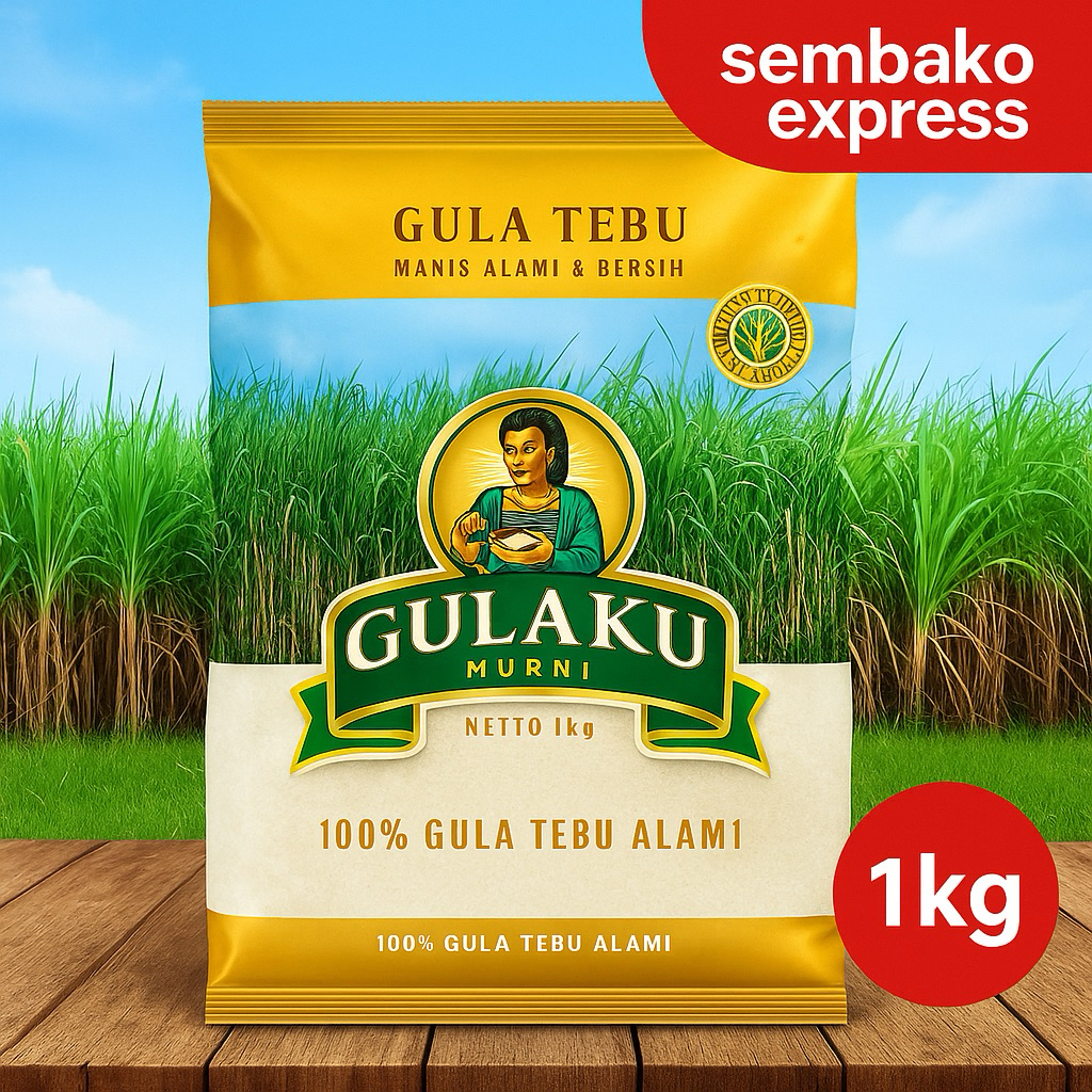 

Gulaku Kuning Murni 1kg - Gula Tebu Alami Manis Murni dari Alam