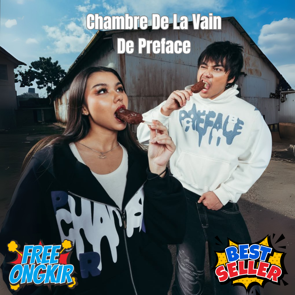 [100% Original] Hoodie Chambre de la vain De Preface Sweatpants Tee Zipper