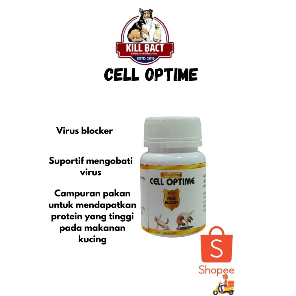Nutrisi hewan,cell optime,vitamin hewan,imun hewan isi 20 kapsul