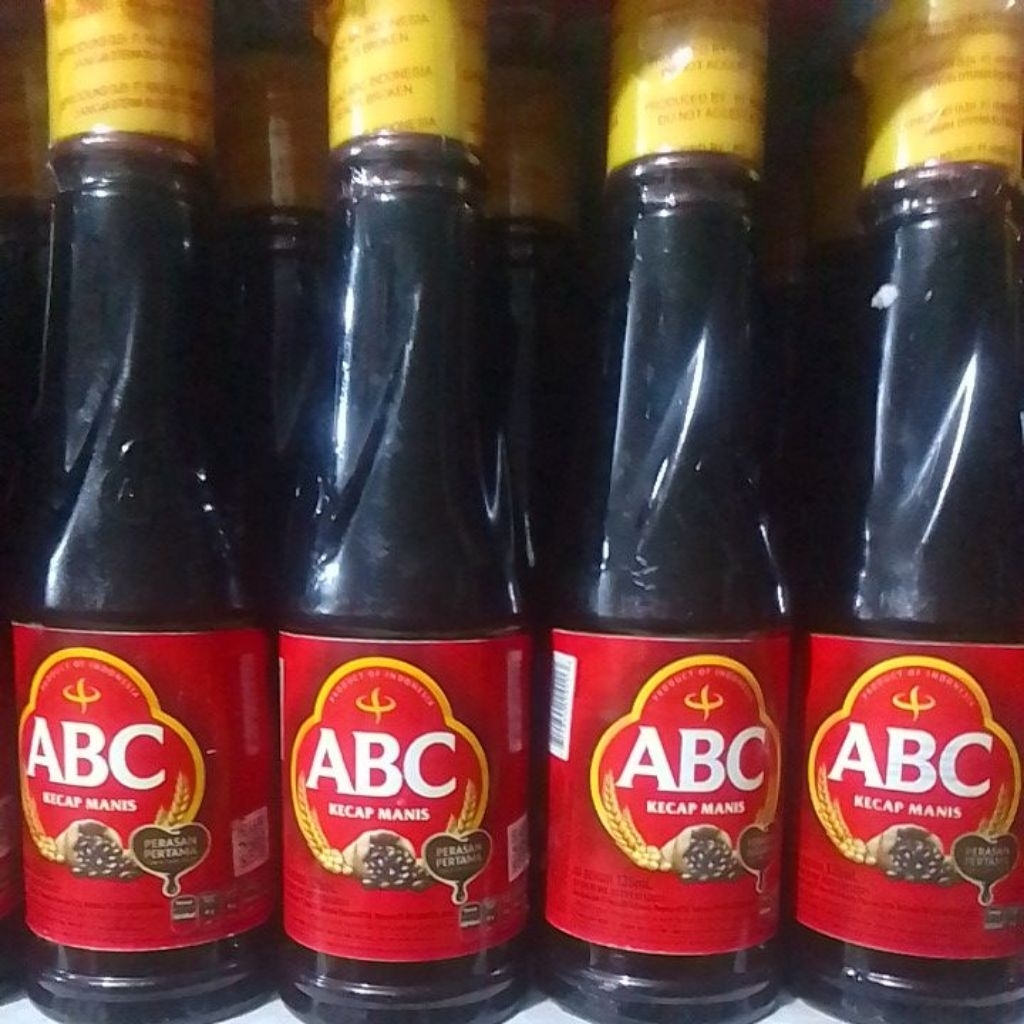 

kecap manis ABC 135ml//275ml kemasan botol stiker agak lecet