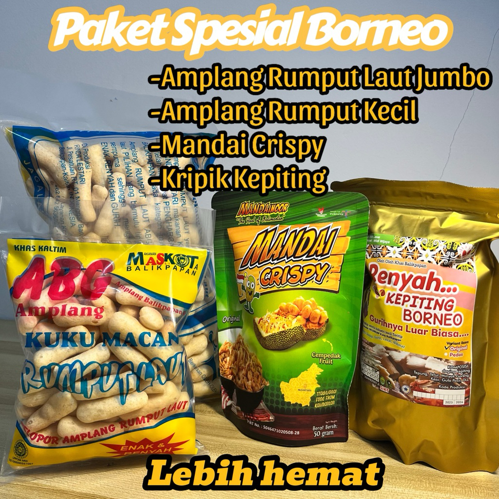 

Jajanan Kalimantan Paket Spesial Amplang & Kripik