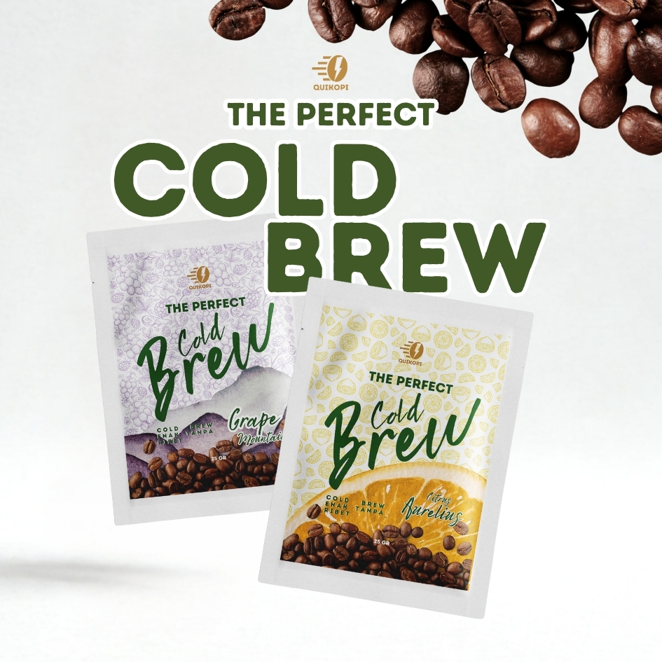 

QUIKOPI The Perfect Cold Brew - Coffee Instant, Kopi Filter Bag, Cold Brew Praktis Instan, Infuse