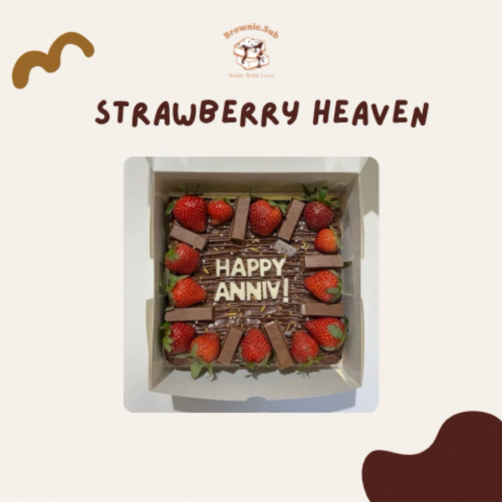 

strawberry heaven | brownies cake | birthday brownies | brownies ulangtahun | brownies strawberry