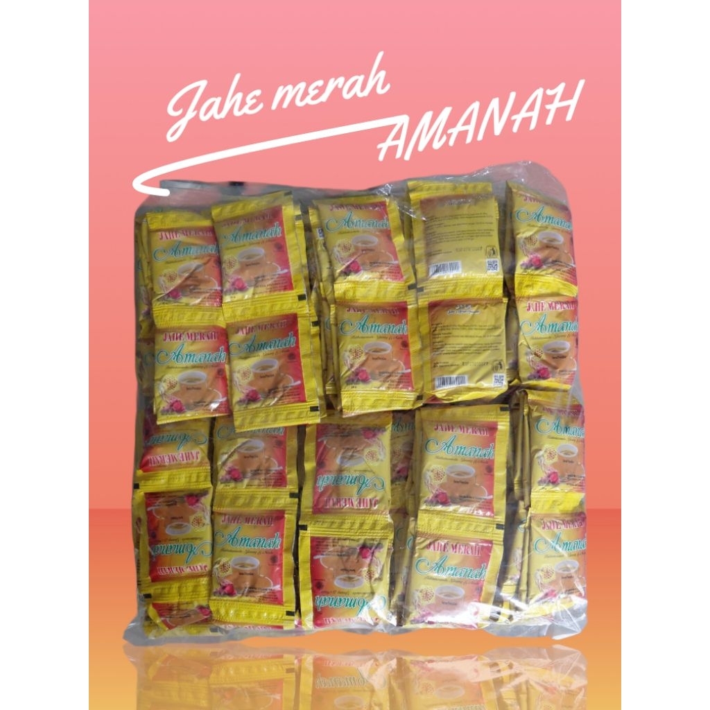 

[PAKET 1 BAL] JAHE MERAH AMANAH isi 20 renceng 1 renceng 12 saset
