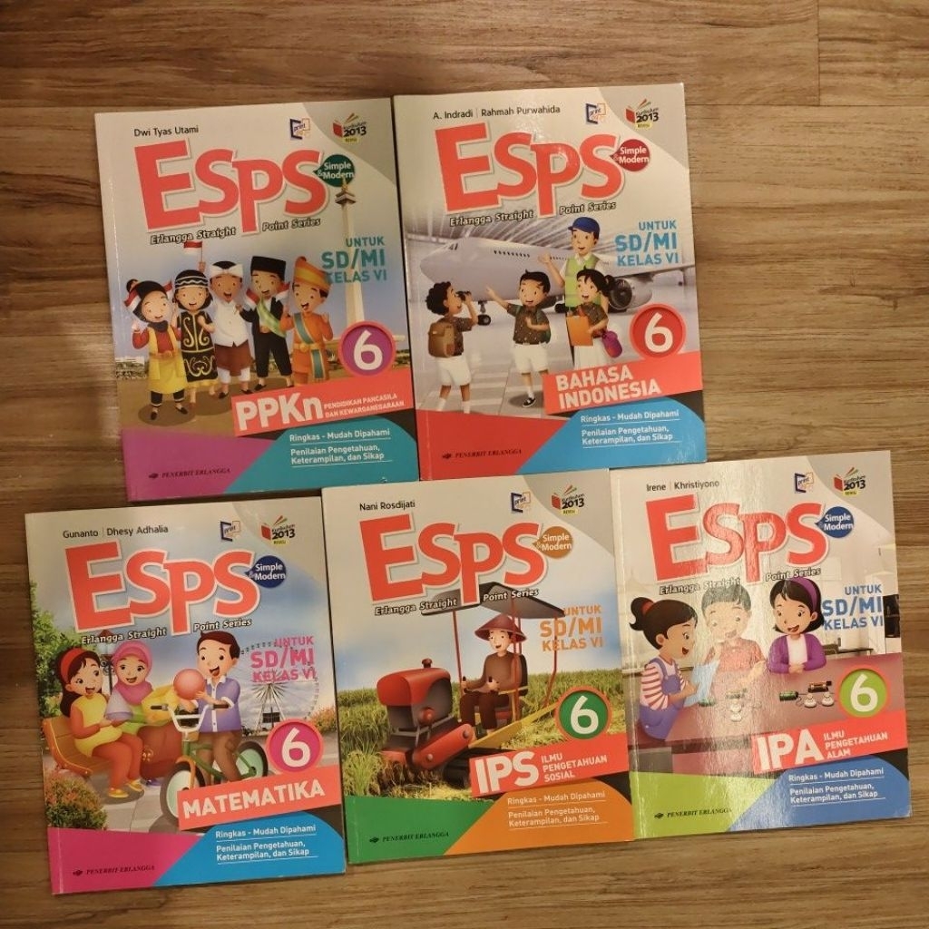 Buku ESPS 6 (matematika,IPA,IPS,PPKN,Bahasa Indonesia)
