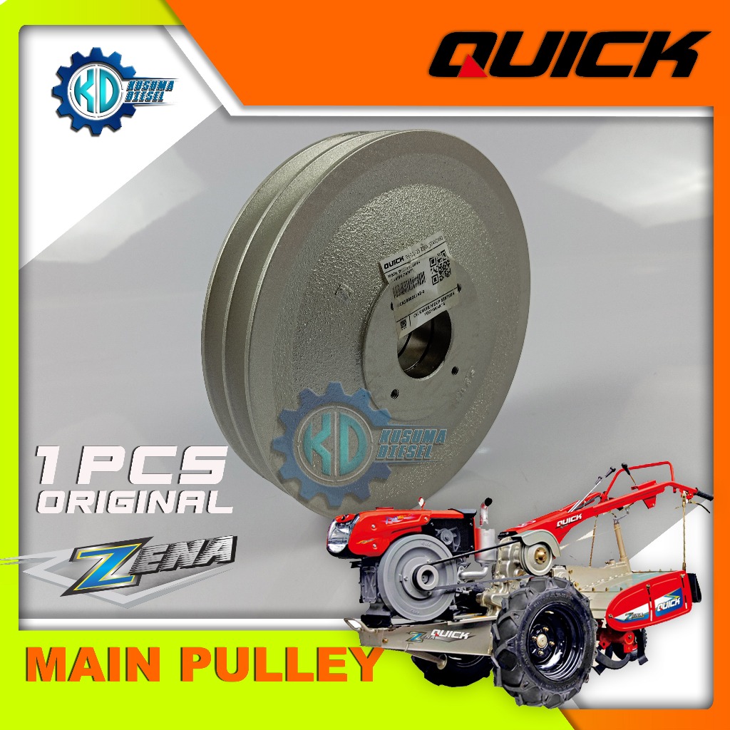 MAIN PULLEY ZENA - PULI - RUMAH KAMPAS KOPLING -ROTARY ZENA AMERJACK M1000 - TRAKTOR - ORIGINAL - QU