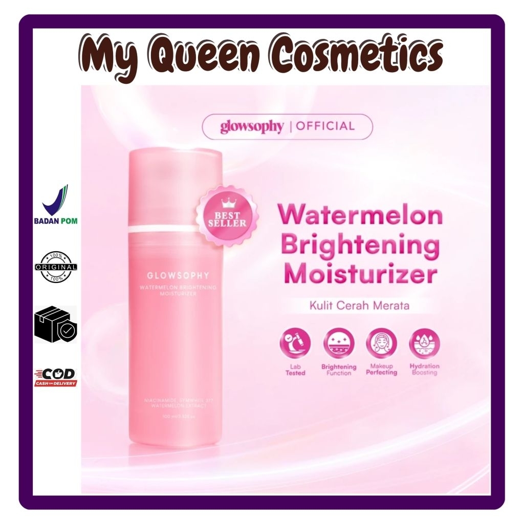 GLOWSOPHY Watermelon Brightening Moisturizer 100ml - Pelembab Wajah