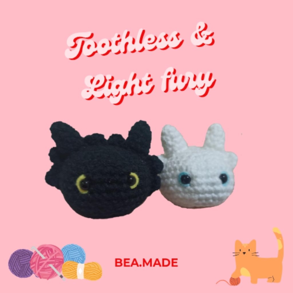 Gantungan kunci How to train your dragon Toothless & lightfury / hadiah ulang tahun / hadiah couple