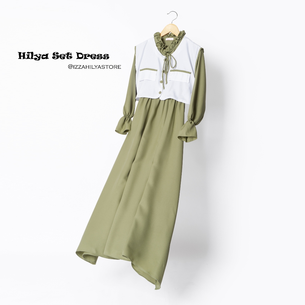 Izza Gamis Set Rompi Remaja Kekinian Korean Style