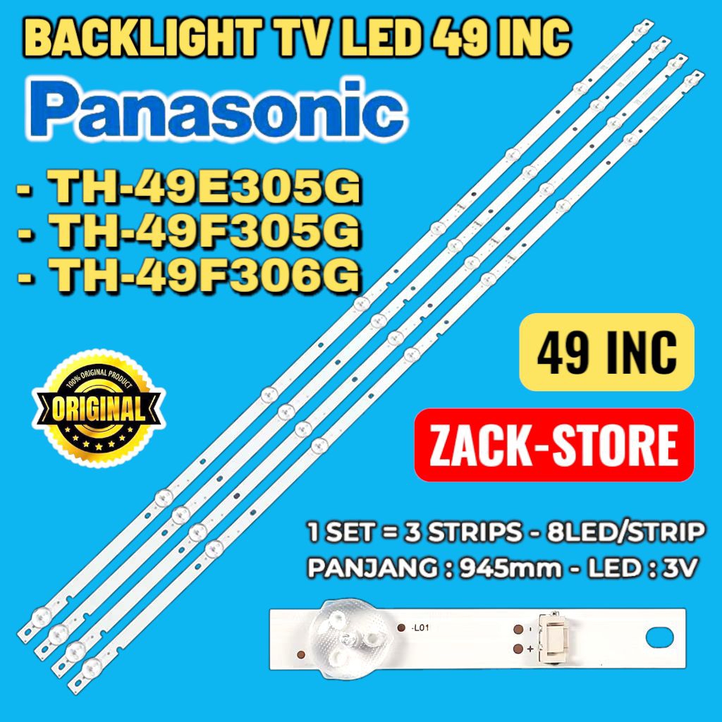 BACKLIGHT TV LED PANASONIC 49 INC TH-49E305G TH-49F305G TH-49F306G 49E305G 49F305G