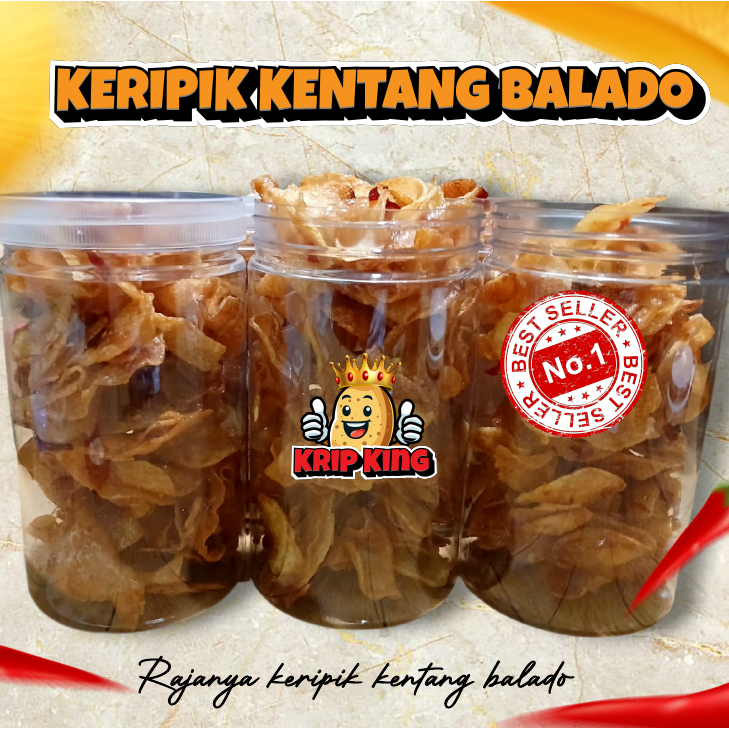 

Keripik Kentang Balado Mustofa Pedas Manis Lengket Caramel Super Enak/ Cemilan Keripik Kentang/ Lauk Keripik Kentang Pedas Manis Balado Paling Enak /Potato Chips