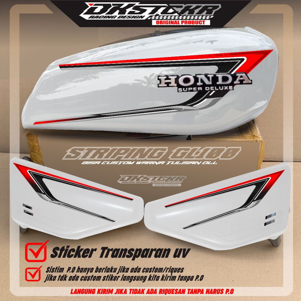 STRIPING GL 100 - STRIPING HONDA GL 100 - STRIPING GL CEPEK -STRIPING GL 100 TRANSPARAN - STRIPING G