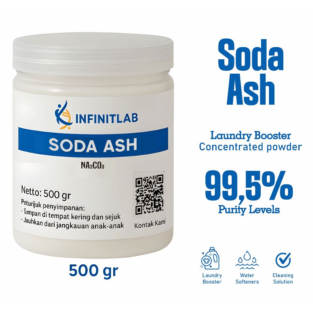 

InfinitLab - Laundry Booster / Soda Abu Pembersih Penjernih Natrium Karbonat 500gr