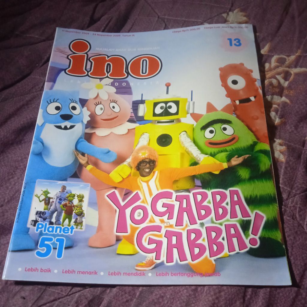 majalah anak ino,Yo Gabba Gabba, Planet 51 dan cerita komik lainnya