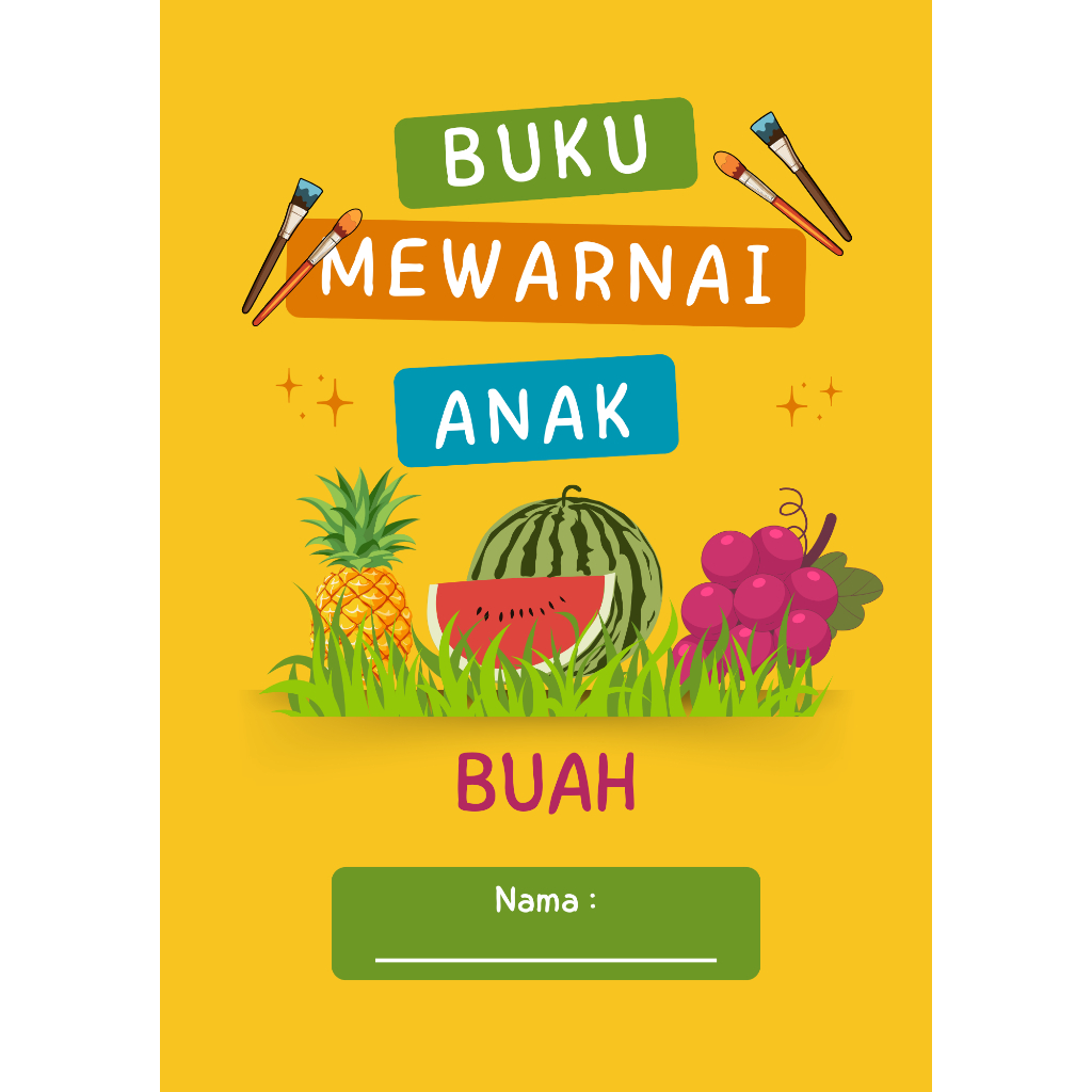 

Buku mewarnai anak Buah