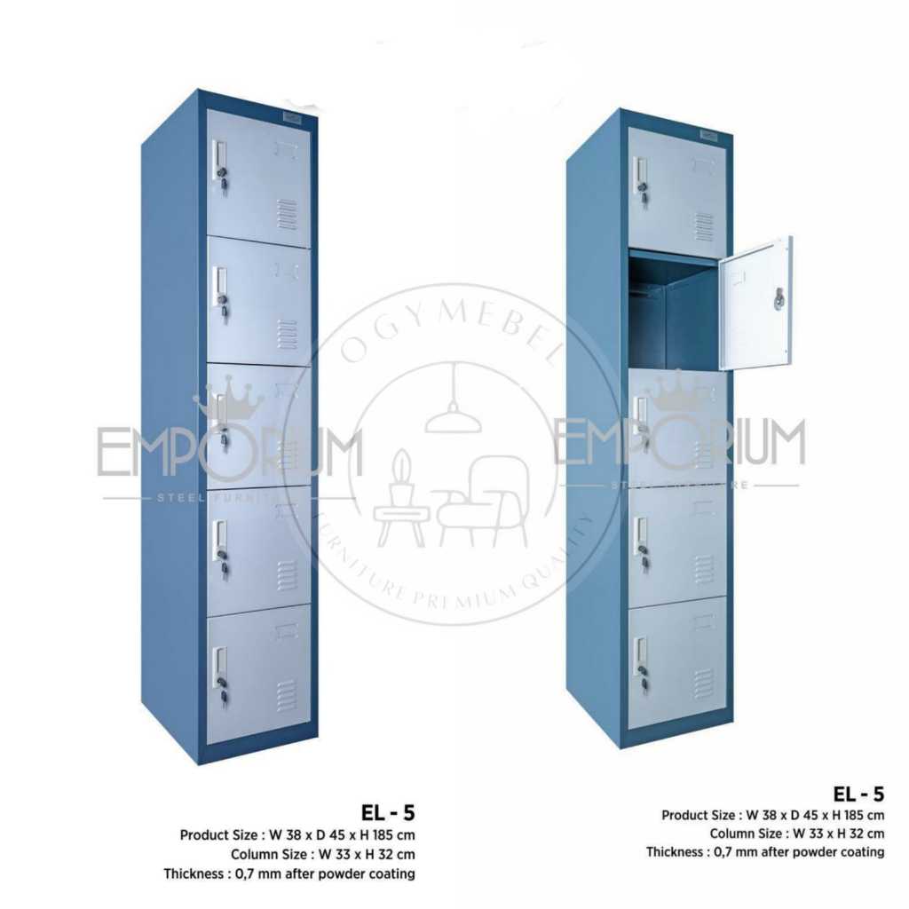 LEMARI LOKER BESI 5 PINTU