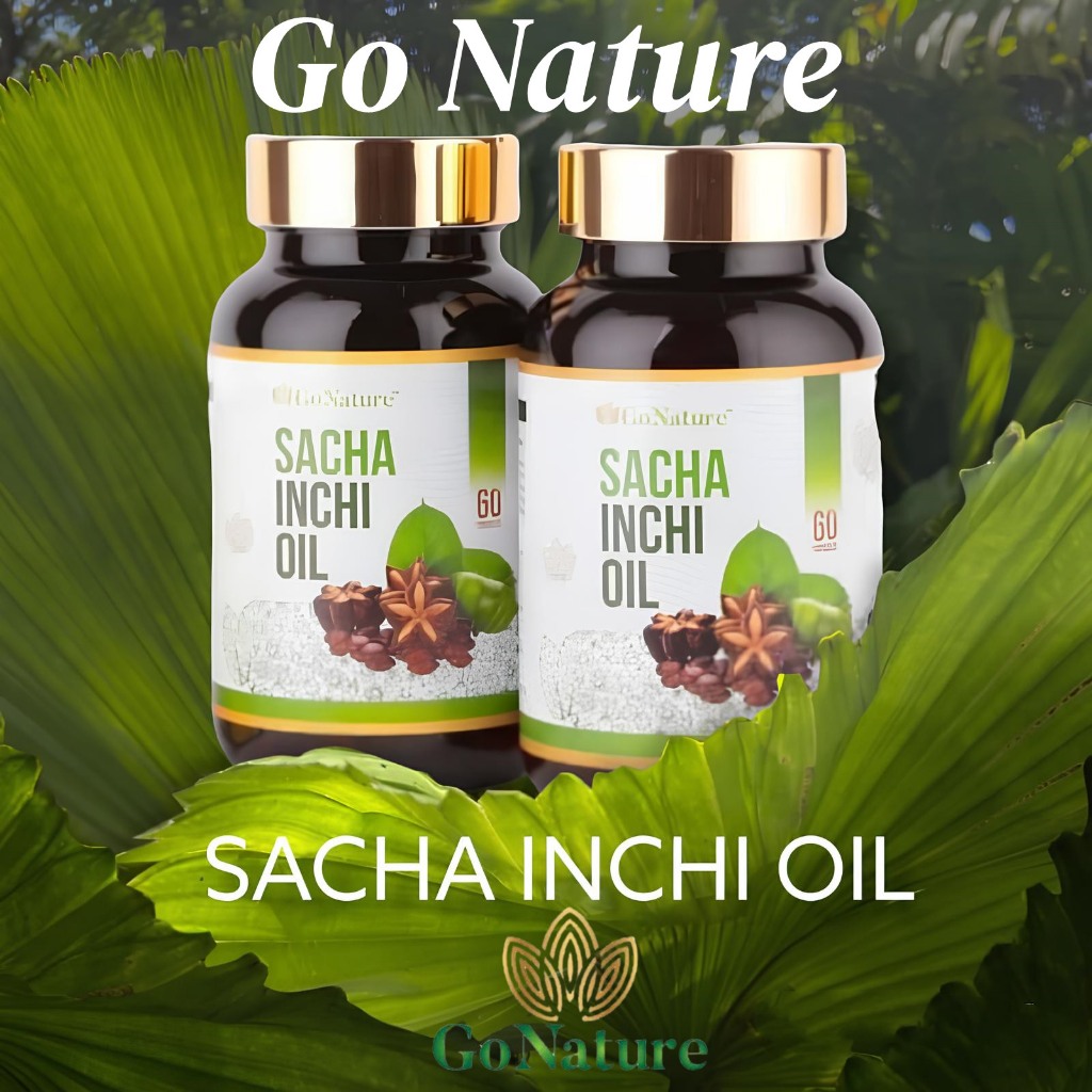Go Nature Sacha Inchi Oil 1000mg 60Softgels Omega-3,6,9 serta Vitamin A&E lebih Tinggi 17X Ganda dar