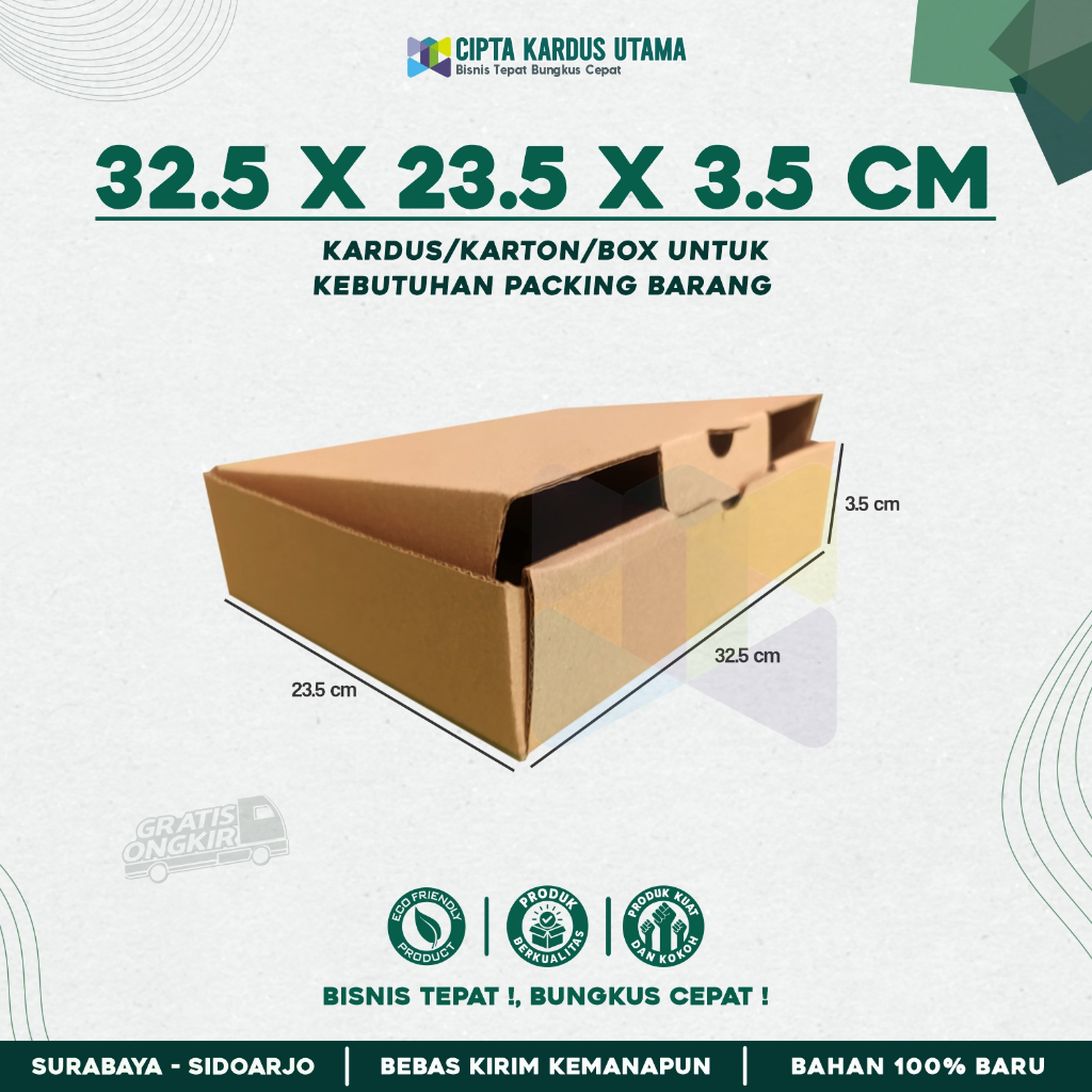 

Kardus Die Cut 32.5x23.5x3.5 | Box Diecut | Karton Cocok untuk Hampers dan Aksesoris