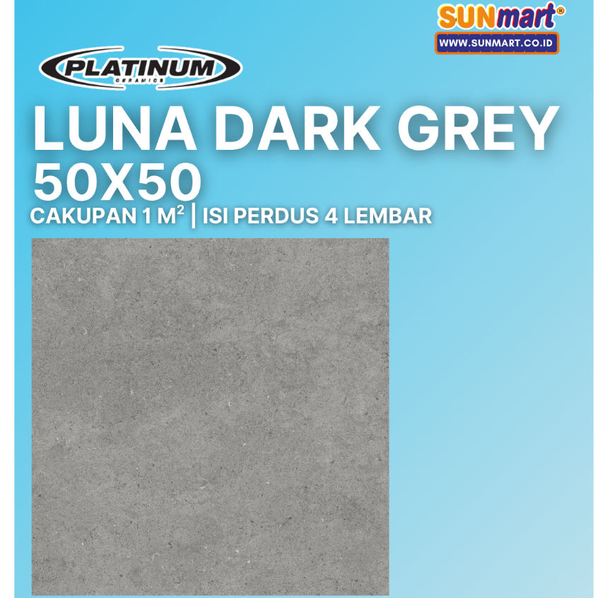 KERAMIK PLATINUM LUNA DARK GREY 50X50 KW2