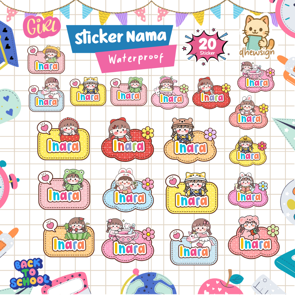 

Stiker Nama Anti Air Waterproof