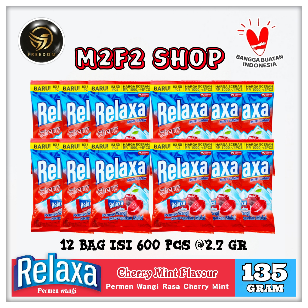 

Relaxa Cherry Mint Flavor Candy | Permen Mint Rasa Ceri Wangi Segar Bag - 135 gr (Kemasan 12 Pcs)