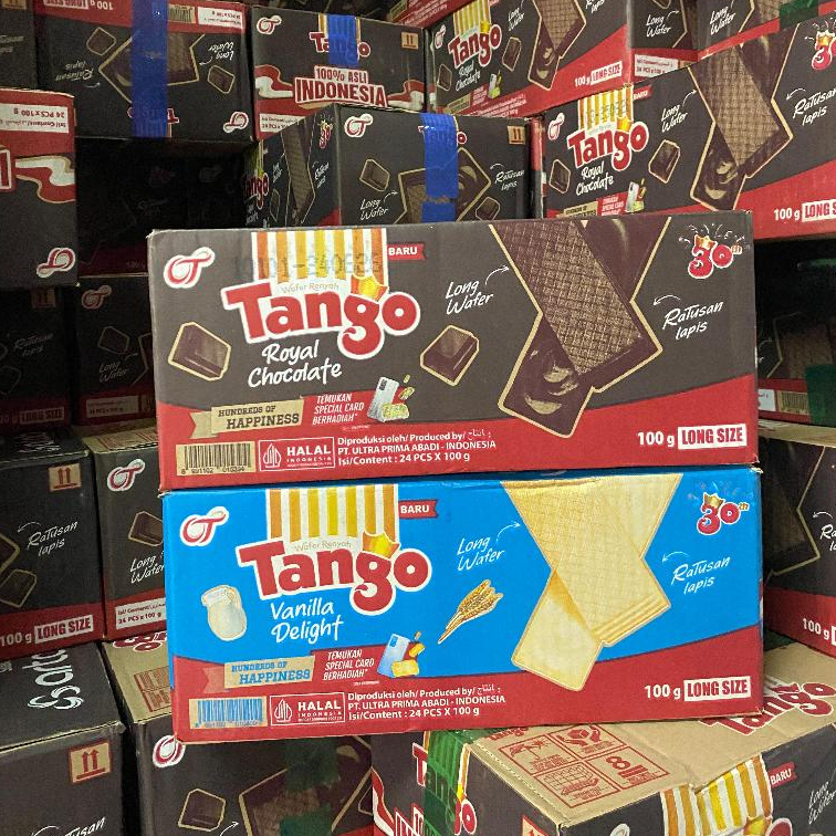 

wafer tango 1 karton isi 24 pack royal coklat dan vanila delight