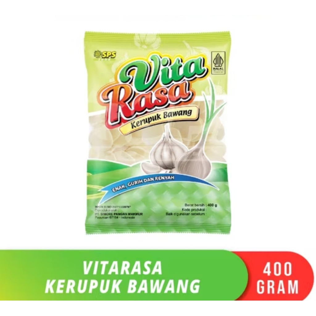 

Kerupuk Bawang Vita Rasa 400gr