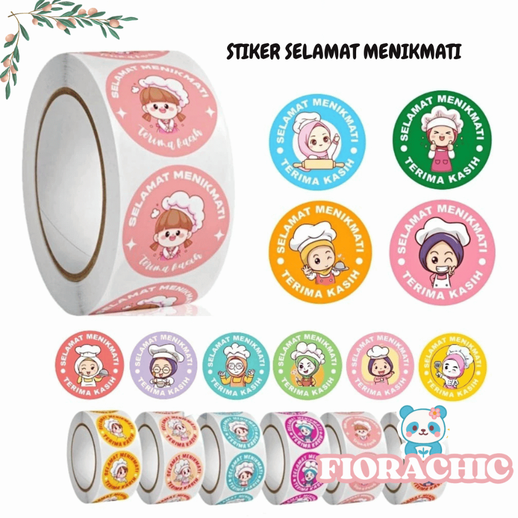 

FC- STIKER SELAMAT MENIKMATI H788 STICKER BULAT ROLL MAKANAN KUE THANK YOU TERIMA KASIH 500 PCS STIKER TERIMA KASIH SEAL LABEL ROLL HAPPY BIRTHDAY STICKER, STIKER KERTAS TERIMAKASIH