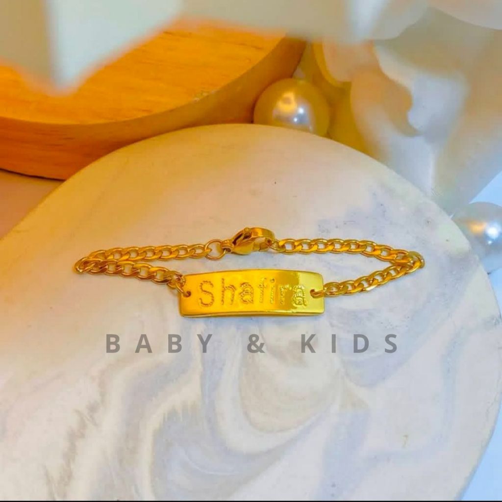 Gelang Nama titanium Anak Bayi request nama Gelang baby