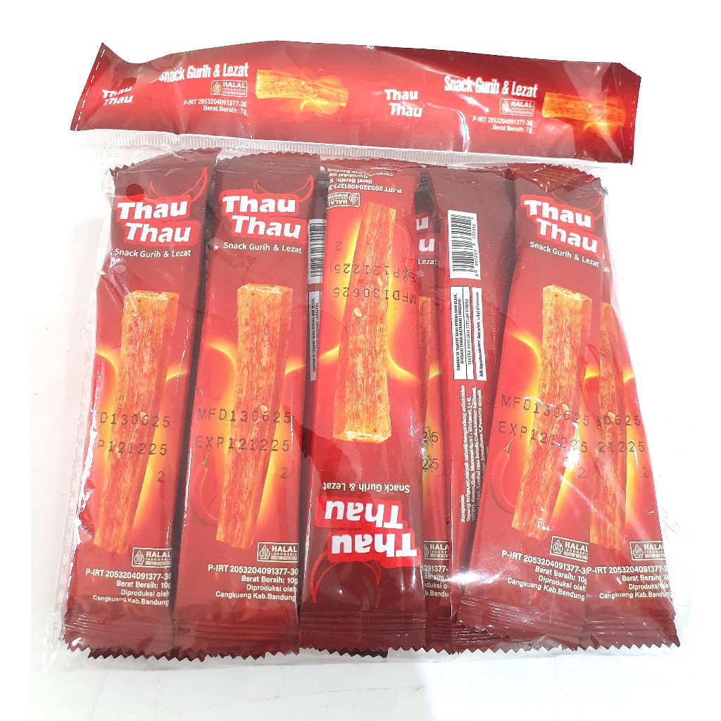 

THAU THAU LATIAU STICK SNACK HALAL 10 GR - PACK
