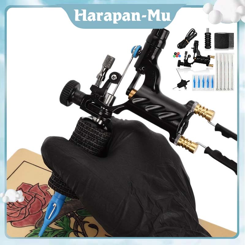 Mesin Tato Full Set / Tattoo Supplies / Complete Beginner Tattoo Kit