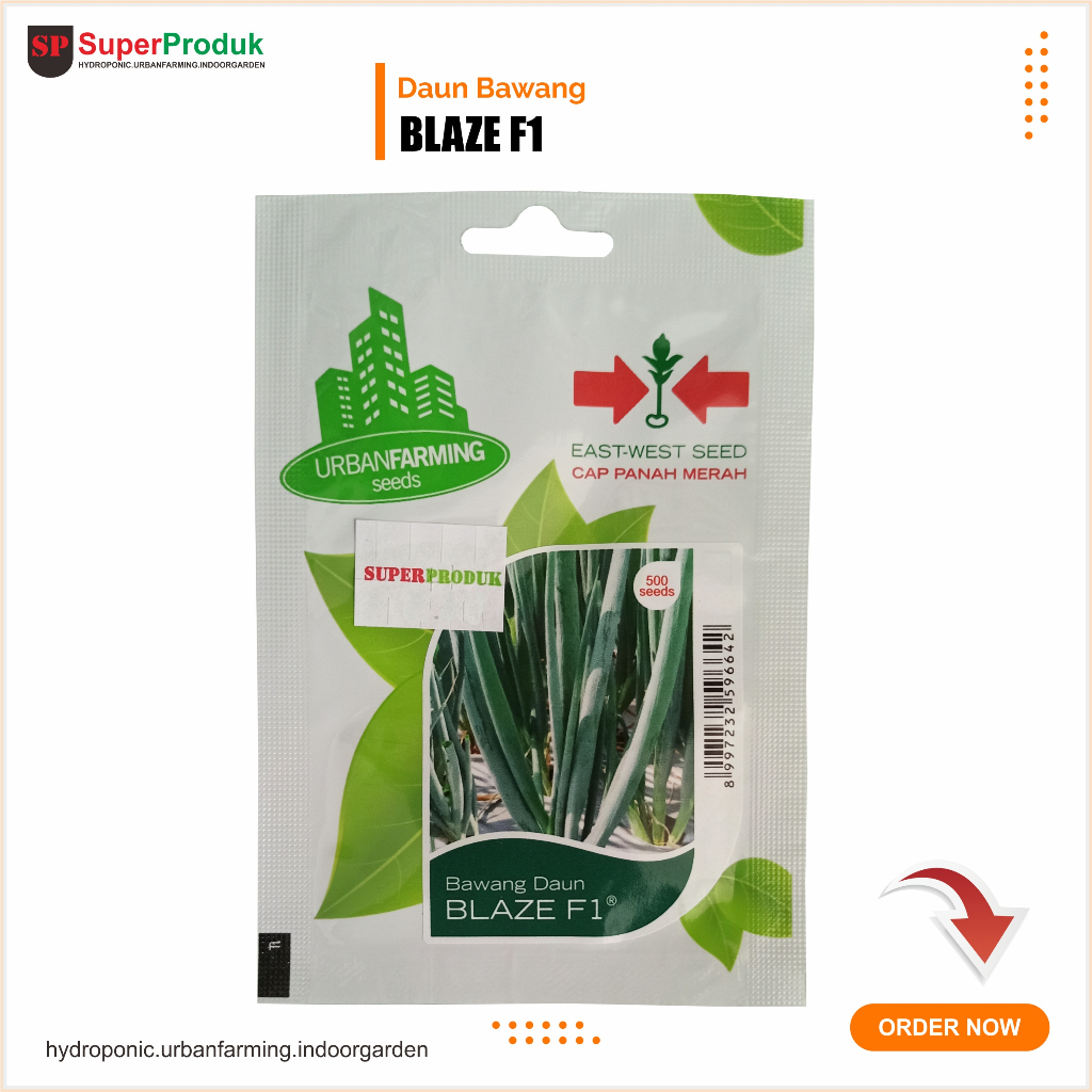 Benih Daun Bawang Blaze Cap Panah Merah 500 biji