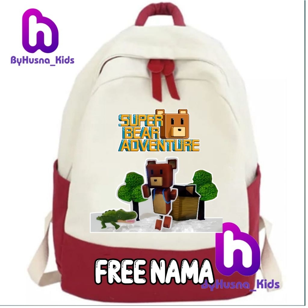TAS RANSEL ANAK SUPER BEAR ADVENTURE GAME ANAK SUPER BEAR ADVENTURE