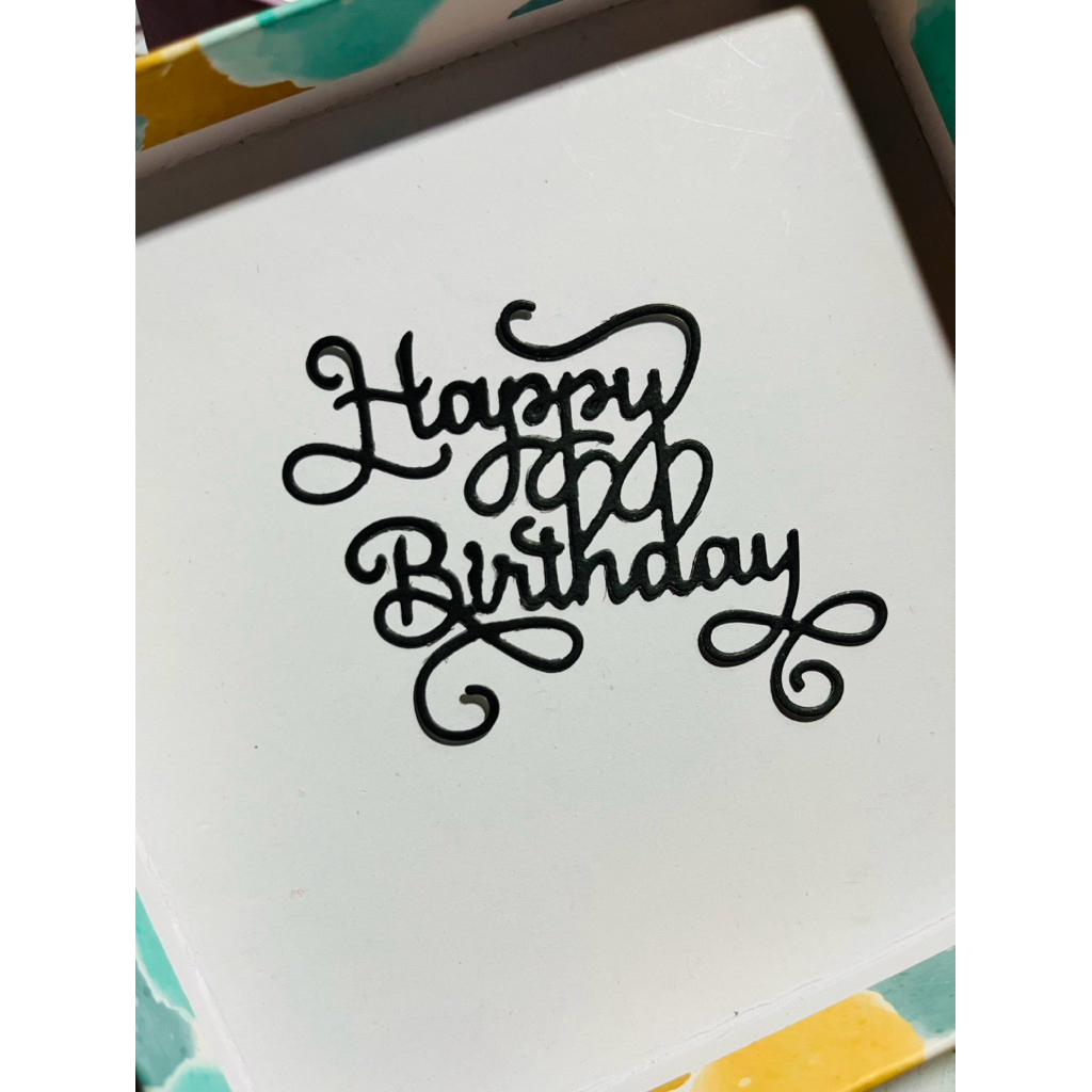 

diecut HBD happy birthday untuk journal journaling journals scrapbook warna pastel