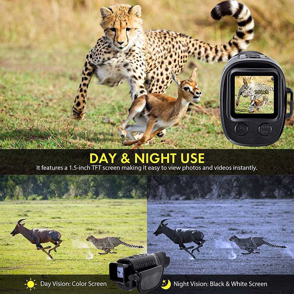 HD TFT LCD Teropong Kamera Monoscope Penglihatan Malam dengan Night Vision
