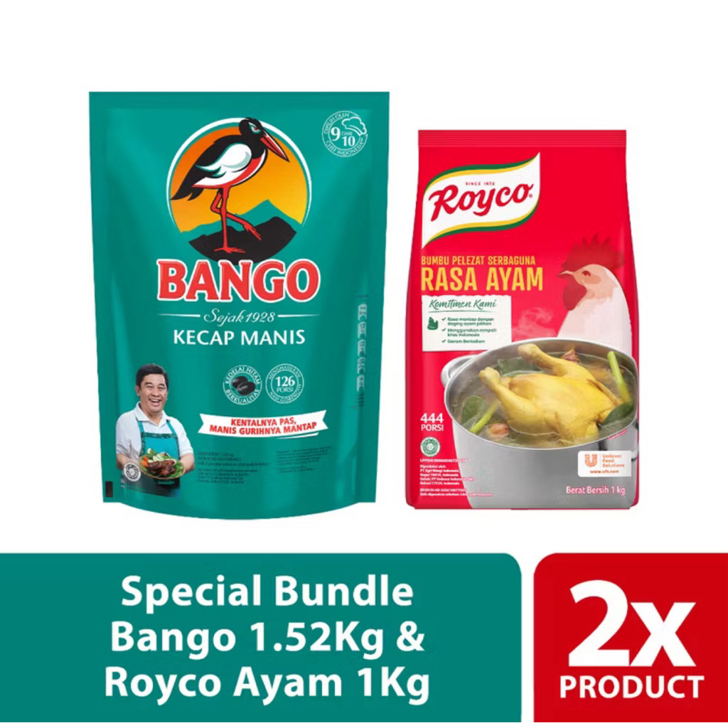 

Special Bundle Kecap Bango 1,5kg dan Royco Byam 1kg