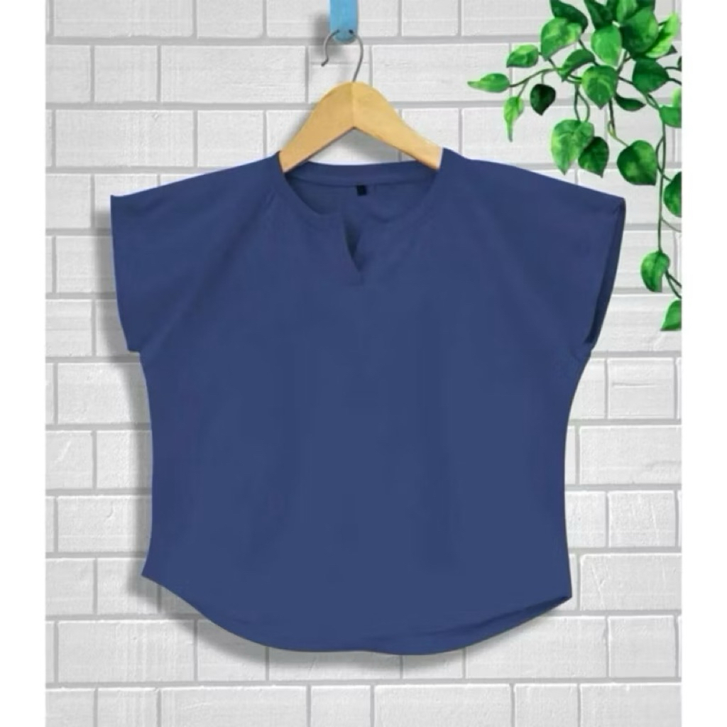 Kaos Crop Top Wangki Wanita / Kaos Crop Top Polos Garis Stripe Salur