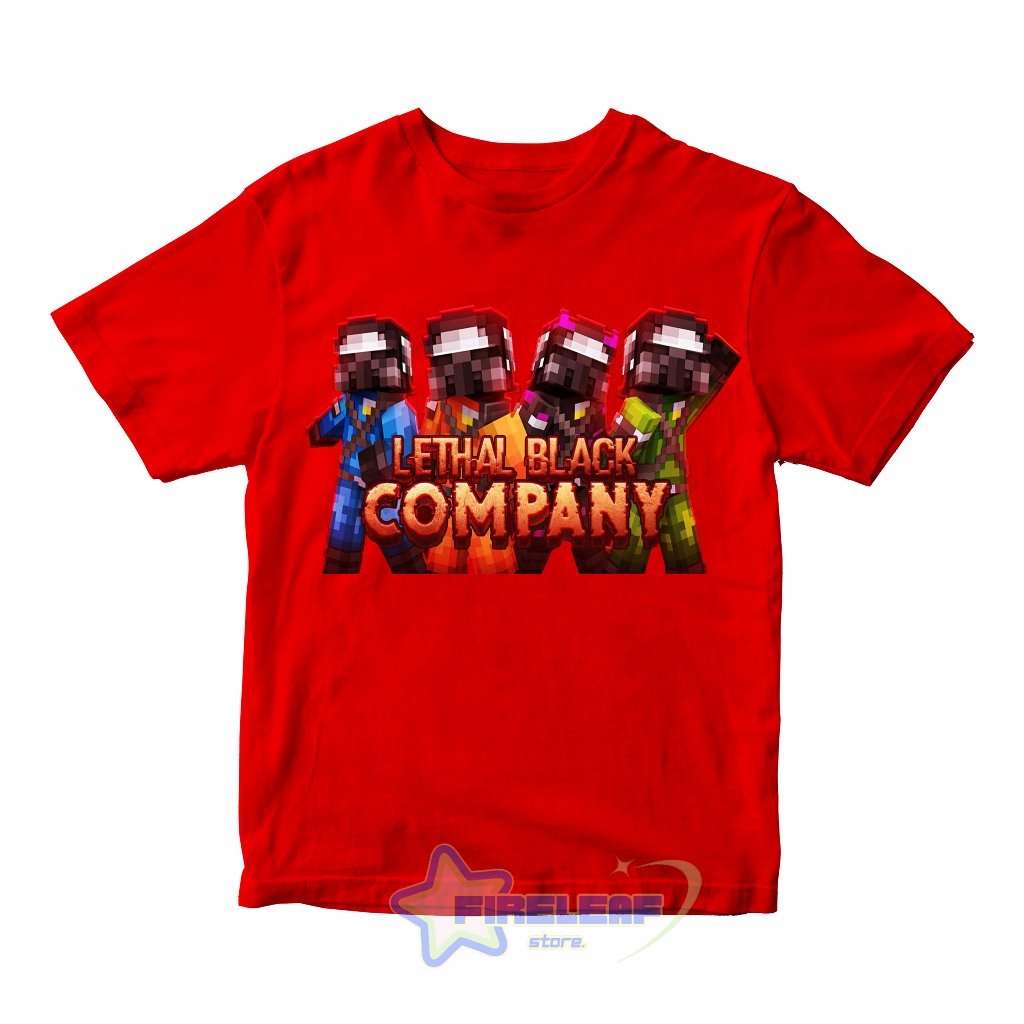 BAJU ANAK KAOS ATASAN MINECRAFT LETHAL BLACK COMPANY